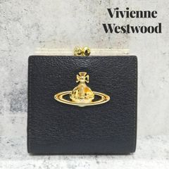 Vivienne Westwood 二つ折り財布 がま口 ブラック - メルカリ