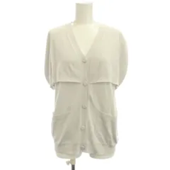 ランバン LANVIN ケープ重ね風Vネックニットカーディガン 38 ライトグレー Vネック ポケット付き 2145835 /JPのサムネイル