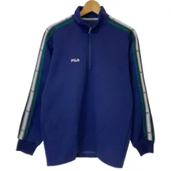 【中古】　FILA　ナイロンジャンパー　ハイネック　フルジップ　ワンポイント　スポーツ　古着　/5632のサムネイル
