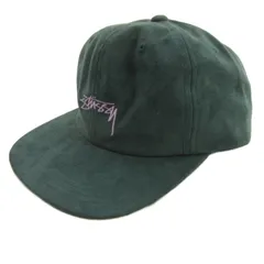 ステューシー STUSSY フェイクスエード キャップ グリーン ■GY28 ☆AA★のサムネイル
