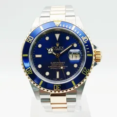 ROLEX ロレックス サブマリーナー　デイト 青サブ F番 2005年 自動巻き 40ｍｍ ブルー YG/SS 腕時計 16613LB メンズ K18イエローゴールド ステンレススチール ブルー ゴールド シルバー 中古のサムネイル