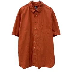 90s TOMMY HILFIGER 半袖 チェックシャツ XXL オレンジ トミーヒルフィガー ボタンダウン 90年代 ギンガムチェック 夏物 a806-6499のサムネイル