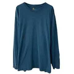 Carhartt 長袖 ロゴTシャツ 2XL ブルー カーハート プルオーバー ロゴ アームプリント ロンT 春物 a806-6523のサムネイル