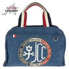 カステルバジャック デニム トートバッグ ロゴ刺繍 ハンド ショルダー
