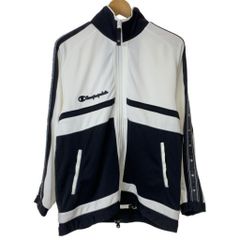 ☆希少☆90sチャンピオン トラックジャケット 黒×白 古着 ゆるダボ L