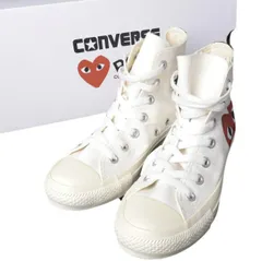 新品 PLAY COMME des GARCONS x CONVERSE プレイコムデギャルソン コンバース 別注 ALL STAR CHUCK TAYLOR HI チャックテイラーハイ AZ-K113 1CK709 US4(23cm) WHITE キャンバスのサムネイル