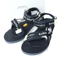 新品 beautiful people x SUICOKE ビューティフルピープル スイコック 別注 logo belt sandals ロゴベルトサンダル 1115711980 US6(24cm) NAVY スポーツ アウトドア シューズ g27176のサムネイル