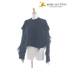 ■ 3.1 phillip lim セーター 長袖 トップス Fringe Crewneck Pullover ショート丈 ニット フリンジ レディース XS 黒 ブラックのサムネイル