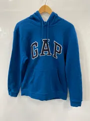 PC74⚫︎GAP⚫︎ギャップ⚫︎長袖パーカー⚫︎裏起毛⚫︎ロゴ⚫︎カンガルーポケット⚫︎メンズ⚫︎size M⚫︎青のサムネイル