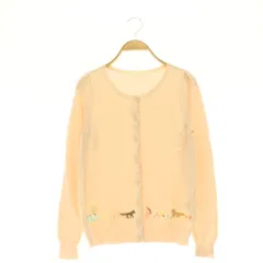 フランシュリッペ franche lippee 刺繍 ニットカーディガン コットン 長袖 M ライトピンク /HS ■OSのサムネイル