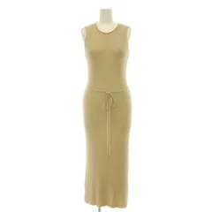 マッシモドゥッティ Massimo dutti ノースリーブ リブニット ワンピース ロング XS ベージュ /HK ■OSのサムネイル