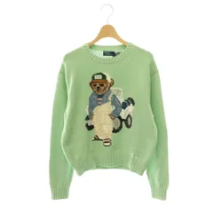 ポロ バイ ラルフローレン Polo by Ralph Lauren Polo ベア コットン クルーネック セーター ニット 長袖 XS ライトグリーン /HK ■OSのサムネイル