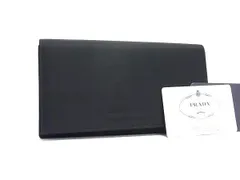 PRADA プラダ 長財布 トライアングルロゴ M608 ブラック系 テスートナイロン ユニセックス 二つ折り 三角ロゴマーク 超美品