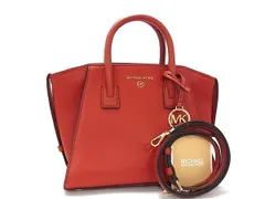 MICHAEL KORS マイケルコース ハンドバッグ Avril アヴリル 30H1G4VS5L レッド系 レザー レディース 2WAY ショルダーバッグ ゴールド金具  美品