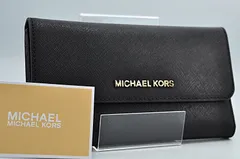 MICHAEL KORS マイケルコース long wallet 長財布 ブラック 黒 Ladies レディース  ゴールド 金 ロゴ