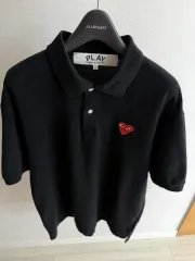 コム・デ・ギャルソン ブラック レッドワッペン 半袖 ピケTシャツのサムネイル