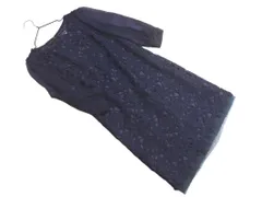 JUSGLITTY ジャスグリッティー レース シフォン 切替 ワンピース size1/紺 ■◇ レディースのサムネイル
