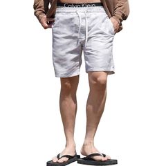 [Brand New] [JIGGYS SHOP] Jiggy's Shop Swim Pants | L White Camo Men's Swimwear Half Pants Amphibious Board Pants Rash Guard Beach Sea Quick Dry Summer Camo Camouflage Seawater Simple Flashy Adult Travel Pool Resort Floral Light Blue Black 0