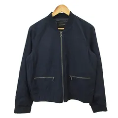 バナナリパブリック BANANA REPUBLIC ジャンパー ブルゾン 上着 M ネイビー 紺 無地 長袖 ジップアップ /PP ■ECA006のサムネイル