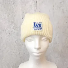 Lee リー ニット帽 ニットキャップ ビーニー 帽子 ハイゲージ ユニセックス ホワイト サイズ56～58cm ◎_◇〇のサムネイル