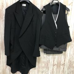 も21トミタアイB2サイズ高級メンズ冠婚葬祭用モーニングコートセット 