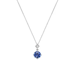 [FANCIME] 母の日 プラチナ ネックレス レディース ダイヤモンド サファイア 9月 誕生石 一粒 Pt950 誕生日 記念日 結婚式 クリスマス ホワイトデー お返し 女性 人気 プレゼント ジュエリー ギフト ラッピング付 0のサムネイル