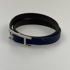 HERMÈS アピベルト ブラック・ブルージーン リバーシブルベルト 70