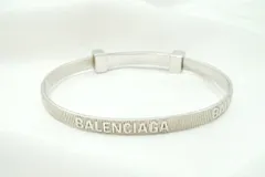 バレンシアガ ロゴ ナローバングル スライド式 アクセサリー SV925 銀 シルバー BALENCIAGA 5642jのサムネイル