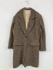 CORDIER コルディエ チェスターコート 40 ブラウン ウール・ニット カシミヤ 無地 ミドル丈 フードなし レディースのサムネイル