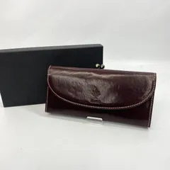 ALBERO アルベロ OLD MADRAS 6515 レザー がま口 長財布 ロング ウォレット バーガンディ レディース _201のサムネイル