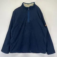 古着 オービス ORVIS フリース ニット フリーストレーナー ハーフジップ プルオーバー ワンポイントロゴ アウトドア L  ブルー系 メンズのサムネイル