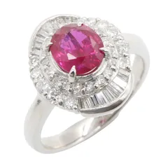 ジュエリー JEWELRY リング・指輪 ルビー ダイヤモンド リング ﾙﾋﾞｰ 6.7g #10 Pt900プラチナ ダイヤモンド ルビーリング レディース Used Aのサムネイル