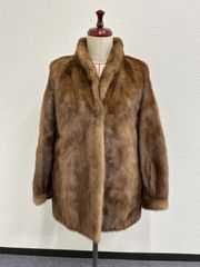 訳あり/中古品】高級本毛皮 パステルミンク リアルファーコート 11号