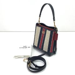 ☆極美品☆コーチ デンプシー バケットバッグ シグネチャー C2280 紺