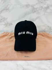 Miu Miu デニム ベースボールキャップ ブラック XL - メルカリ