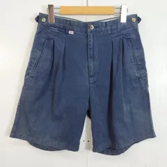 Canterbury of New Zealand カンタベリーオブニュージーランド 2タック ショート ハーフ パンツ ラグビー コットン 古着 ネイビー系 75 F538のサムネイル