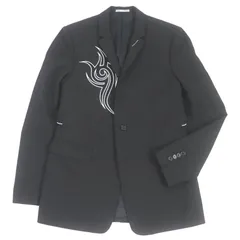 極美品□ディオールオム 18AW 833C255W2831 トライバルパッチ シングル テーラードジャケット ブラック 48 イタリア製 正規品 メンズのサムネイル