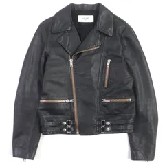 極美品▼CELINE セリーヌ 20SS 2E467297D エディ期 ウォッシュド カーフスキン ライダースジャケット ブラック 48 正規品 メンズのサムネイル