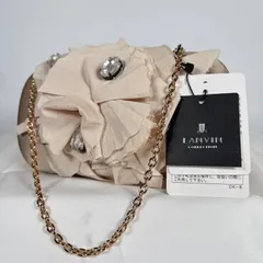 B-215 未使用・タグ付き LANVIN ランバン アクセサリーポーチ チェーン ドレス バッグ がま口 パーティバッグ フォーマル 花柄モチーフ ストーン 263968477 10-7のサムネイル