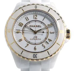 箱保付 新品同様 CHANEL シャネル J12 キャリバー 12.1 H9540 ホワイトセラミック K18YG 自動巻き メンズのサムネイル