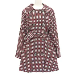 【本物保証】 超美品 エンポリオ アルマーニ EMPORIO ARMANI ダブルブレストコート 38 レディース アウター 市松格子 ドット柄 水玉模様のサムネイル