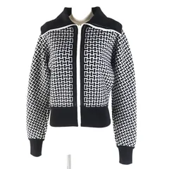 極美品◎HERMES エルメス 22AW 2H2200DD カルトゥッシュ モザイクモチーフ H柄 ニットブルゾン 34 正規品 レディース 定価324500円のサムネイル
