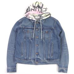 美品】セリーヌ デニム トラッカージャケット ロゴプリント エディ期