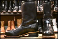 【8.5D 良品 黒タグ PT83 94年】Chippewa チペワ 90178 エンジニア ブラック スチールトゥ 11インチハイト ブーツ HOPESMORE【GF264】のサムネイル