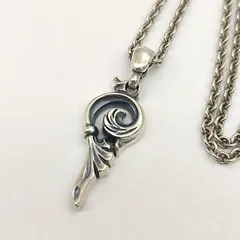 【美品】M'S COLLECTION　エムズコレクション　フェザーデザインネックレス　SILVER　シルバー925　20.2gのサムネイル