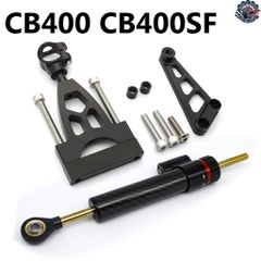 ファイバーカーボン製ステアリングダンパー スタビライザー オートバイ CB400 VTEC CB400SF CB 400 1999-2015 ダンパーマウントブラケット