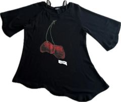 美品 07SS アンダーカバー イチゴ 歪み Tシャツ size:2 ブラック 