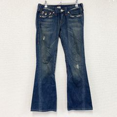 トゥルーレリジョン デニムパンツ ブーツカット ラインストーン装飾