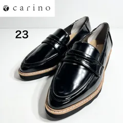 【極美品】 MODE ET JACOMO carino モードエジャコモ カリーノ ポインテッドトゥ ブラックエナメル コインローファー 23cmのサムネイル