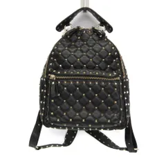 ヴァレンティノ・ガラヴァーニ(Valentino Garavani) ロックスタッズ スパイク ミニバックパック レディース レザー リュックサック ブラックのサムネイル